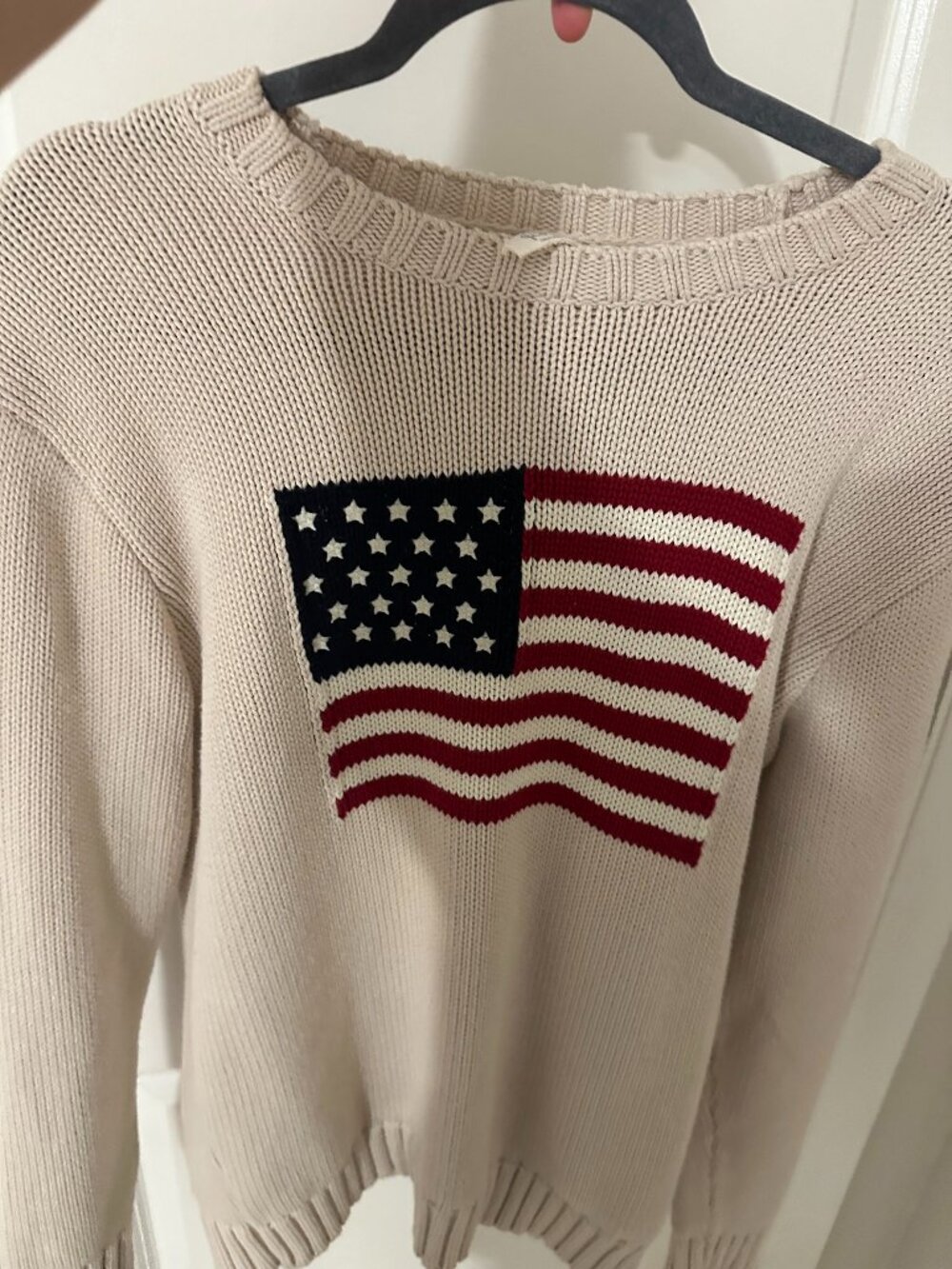 American flag john Galt knit sweater